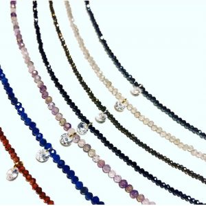 Gargantilla Minerales de Color con Circonita