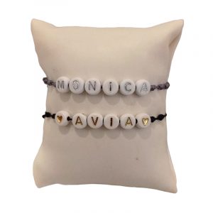 Pulsera Nombre Letras Doradas/Plateadas