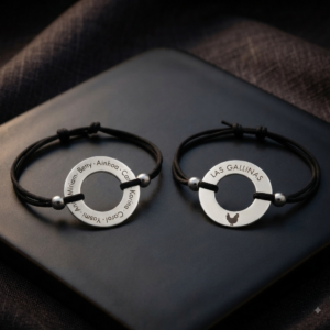 Pulsera Plata Donut Grabada